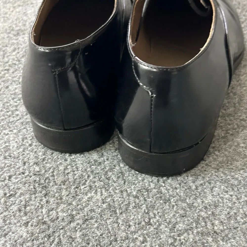 Bostonian Black Patent Leather Oxford Dress Shoes Mens 9.5 M Made In Italy